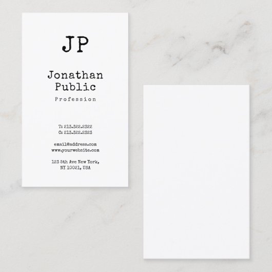 トレンディークリエイティブクラシックデザインプレ頭が切れるインレトロ 名刺 (正面/裏面)