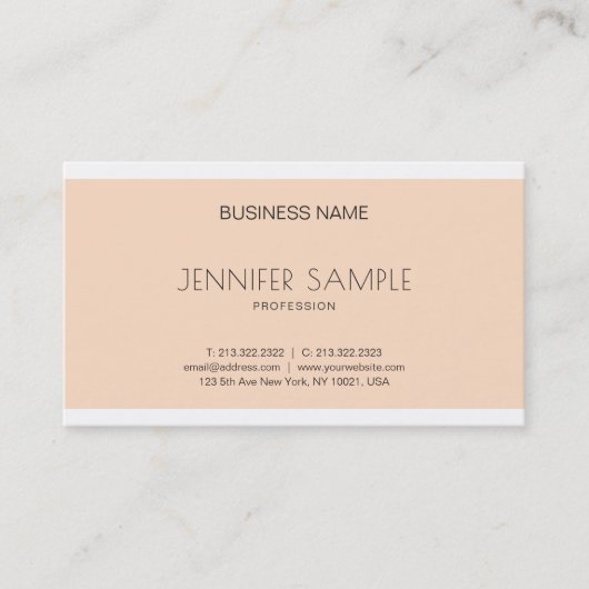 トレンディークリエイティブグラお洒落フィックデザインラグジュアリモダンー 名刺 (正面)