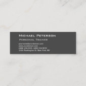 トレンディークリエイティブグレーフィットネススポーツ名刺 スキニー名刺 (裏面)