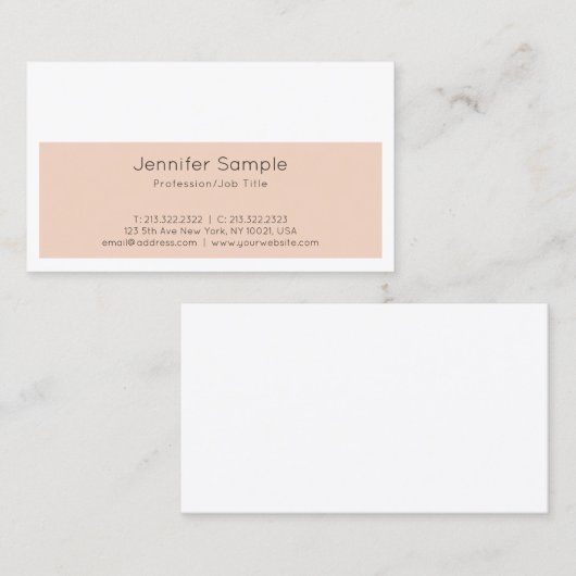 トレンディークリエイティブデザインプモダンラお洒落インラグジュアリー 名刺 (正面/裏面)