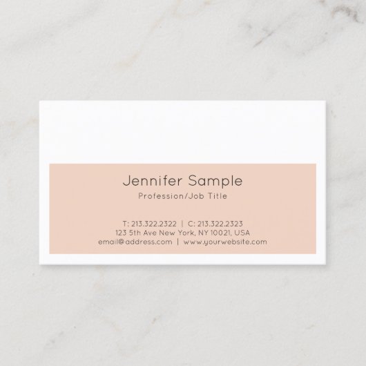 トレンディークリエイティブデザインプモダンラお洒落インラグジュアリー 名刺 (正面)