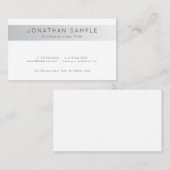 トレンディークリエイティブミニマルシルバーモダンデザイン 名刺 (正面/裏面)