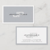 トレンディークリエイティブモノグラムのプレーンプロフェッショナル 名刺 (正面/裏面)