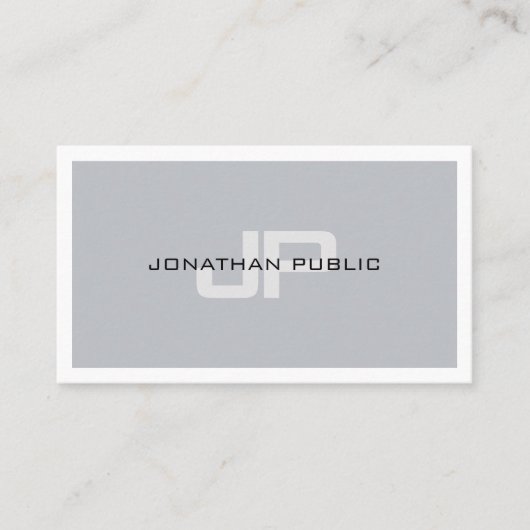 トレンディークリエイティブモノグラムのプレーンプロフェッショナル 名刺 (正面)