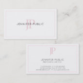 トレンディークリエイティブモノグラムのプロフェッショナル平面 名刺 (正面/裏面)