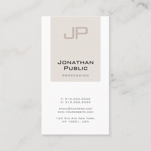 トレンディークリエイティブモノグラムプロフェッショナルプレお洒落イン 名刺 (正面)