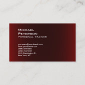 トレンディークリエイティブレッドフィットネススポーツ名刺 名刺 (裏面)