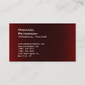 トレンディークリエイティブレッドフィットネススポーツ名刺 名刺 (裏面)