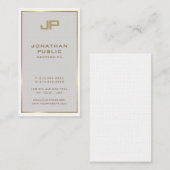 トレンディークリエイティブ金ゴールドモノグラムのミニマリストラグジュアリー 名刺 (正面/裏面)