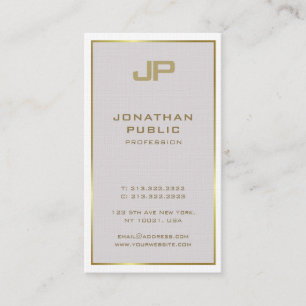 トレンディークリエイティブ金ゴールドモノグラムのミニマリストラグジュアリー 名刺