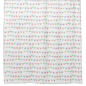 トレンディークリスマスバスルームの装飾、ツリーライト シャワーカーテン (正面)