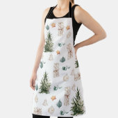 トレンディークリスマスパターン |水彩 エプロン (インサイチュ)