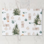 トレンディークリスマスパターン |水彩 ペーパーパッド (正面)