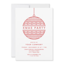 トレンディークリスマスパーティーと赤のクリスマスボール