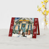 トレンディークリスマスビューティフルホリデーコレクション カード (黄色い花)