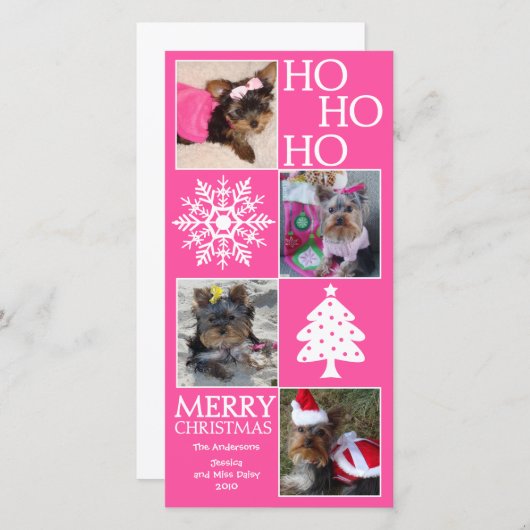 トレンディークリスマスフォトカード シーズンカード (正面/裏面)