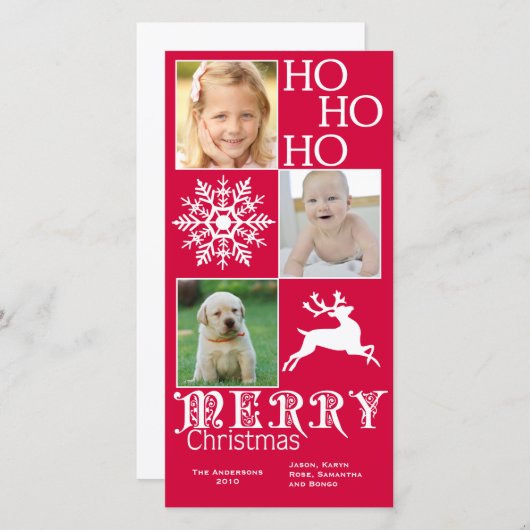 トレンディークリスマスフォトカード シーズンカード (正面/裏面)