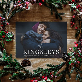 トレンディークリスマスブラックスタイリッシュカップルモダンの写真 シーズンカード