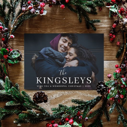 トレンディークリスマスブラックスタイリッシュカップルモダンの写真 シーズンカード