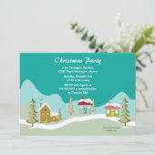 トレンディークリスマスホリデーツリーパーティの招待状 招待状 (スタンド正面)