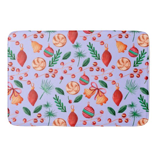 トレンディークリスマス抽象芸術パターン バスマット (正面)