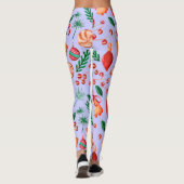トレンディークリスマス抽象芸術パターン レギンス (裏面)