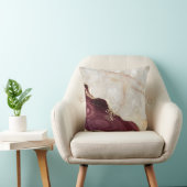 トレンディークリームバーガンディ大理石のテクスチャ クッション (椅子)