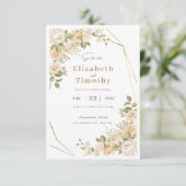 トレンディークリーム日付保存結婚式招待状 招待状 (スタンド正面)