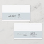 トレンディークリーンエレガントアポイントメントリマインダープレーン 予約カード (正面/裏面)