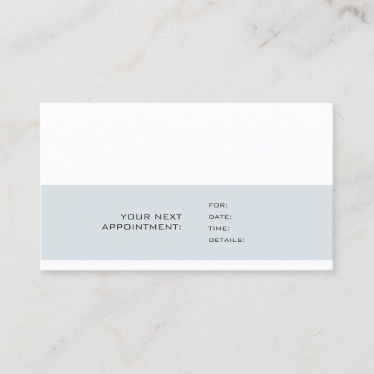 トレンディークリーンエレガントアポイントメントリマインダープレーン 予約カード (正面)
