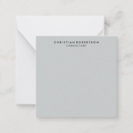 トレンディークリーンシンプルグレー・コンサルタント・ビジネス ノートカード