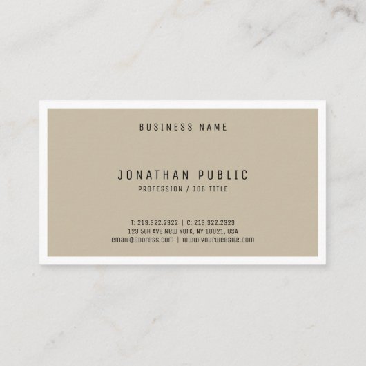 トレンディークリーンデザインモダンミニマエレガントリスト 名刺 (裏面)