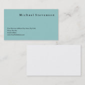 トレンディークリーンブルーシンプルプレーン名刺 名刺 (正面/裏面)