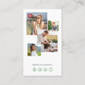 トレンディークリーン4フォトフラワーバタフライフォト 名刺 (裏面)