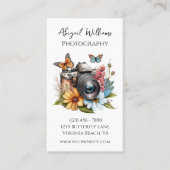 トレンディークリーン4フォトフラワーバタフライフォト 名刺 (正面)