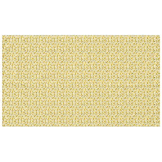 トレンディークールイエローバナナ熱帯果実パターン テーブルクロス (正面(横))