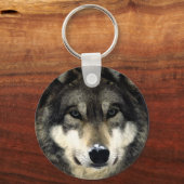トレンディークールウルフポートレートキーチェーン キーホルダー (正面)