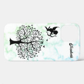 トレンディークールグリーンマーブル、ツリーケースメイトiPhone Ca Case-Mate iPhoneケース (裏面 (横))