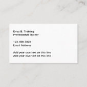 トレンディークールドッグトレーナーモダン名刺 名刺 (裏面)