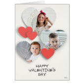 トレンディークールハート写真コラージグリーティングカード (正面)