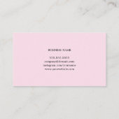 トレンディークールバラ印刷クラフト紙ハート美しい 名刺 (裏面)