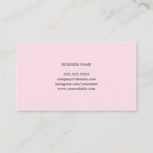 トレンディークールバラ印刷クラフト紙ハート美しい 名刺 (裏面)