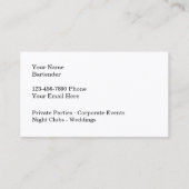 トレンディークールバーテンダー名刺 名刺 (裏面)