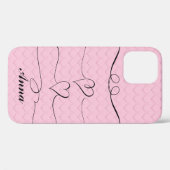 トレンディークールピンクハートラブケースメイトiPhoneケース Case-Mate iPhoneケース (裏面 (横))