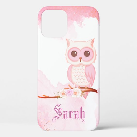 トレンディークールピンクフクロウケースメイトiPhoneケース Case-Mate iPhoneケース (裏面)