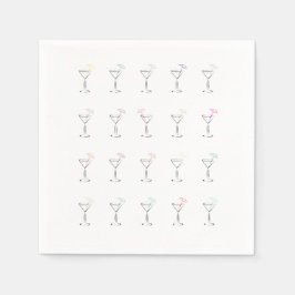 トレンディークールマルティーニグラス スタンダードカクテルナプキン