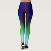 トレンディークール青の緑のグラデグラデーションーション名タイプ レギンス (裏面)