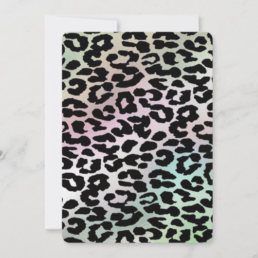 トレンディークール魅力的なヒョウ甘い16招待状 招待状 (裏面)