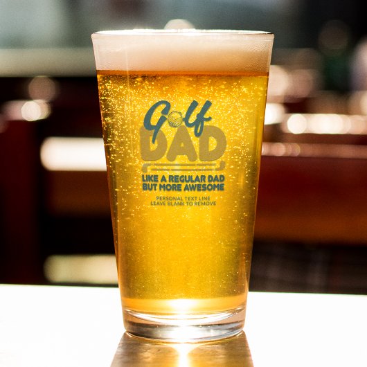トレンディークール「ゴルフパパ」ブルータイポグラフィポイント タンブラーグラス
