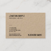 トレンディーク実在ラフト紙動揺して文字テンプレート 名刺 (裏面)